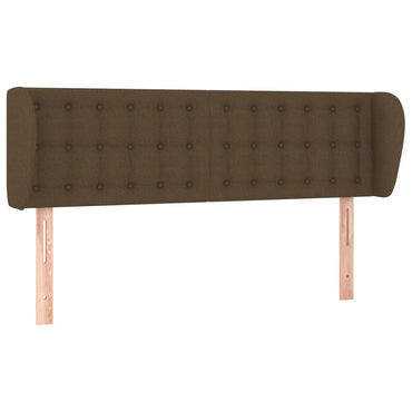 vidaXL Kopfteil mit Ohren Dunkelbraun 147x23x78/88 cm Stoff