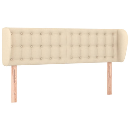 vidaXL Kopfteil mit Ohren Creme 147x23x78/88 cm Stoff