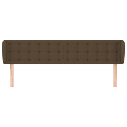 vidaXL Kopfteil mit Ohren Dunkelbraun 163x23x78/88 cm Stoff