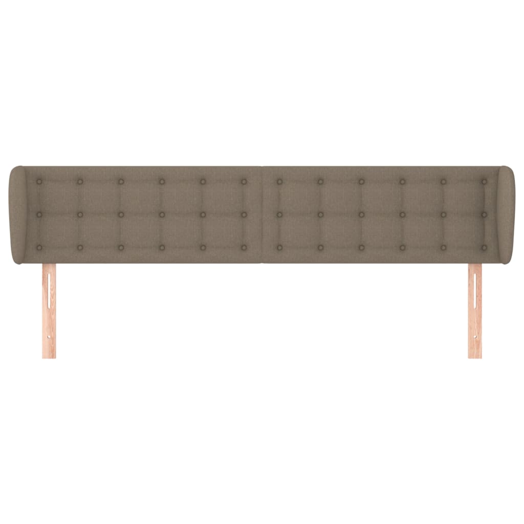 vidaXL Kopfteil mit Ohren Taupe 163x23x78/88 cm Stoff