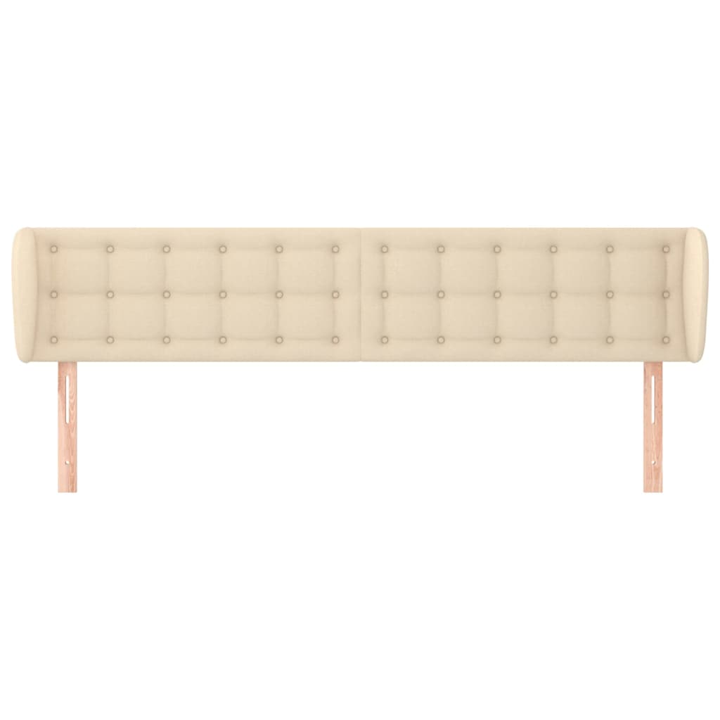 vidaXL Kopfteil mit Ohren Creme 163x23x78/88 cm Stoff