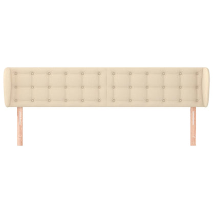 vidaXL Kopfteil mit Ohren Creme 163x23x78/88 cm Stoff