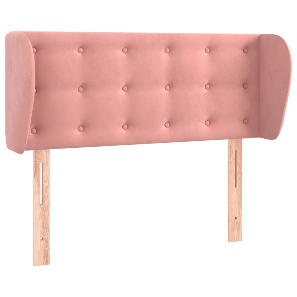 vidaXL Kopfteil mit Ohren Rosa 83x23x78/88 cm Samt