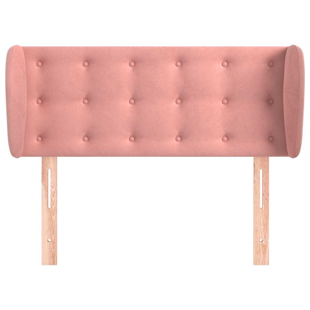 vidaXL Kopfteil mit Ohren Rosa 83x23x78/88 cm Samt