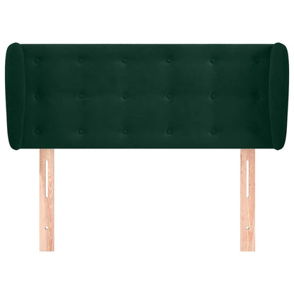 vidaXL Kopfteil mit Ohren Dunkelgrün 93x23x78/88 cm Samt