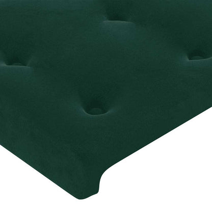 vidaXL Kopfteil mit Ohren Dunkelgrün 93x23x78/88 cm Samt
