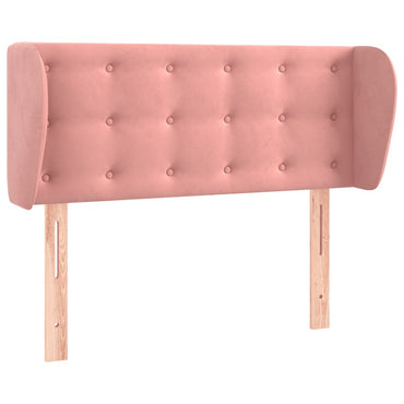 vidaXL Kopfteil mit Ohren Rosa 93x23x78/88 cm Samt