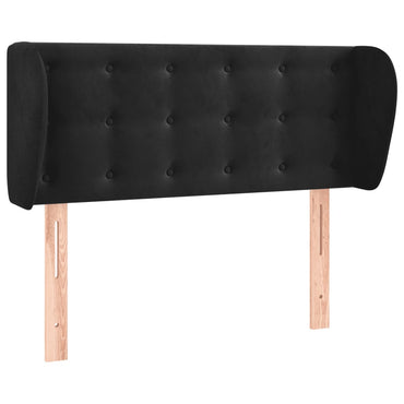 vidaXL Kopfteil mit Ohren Schwarz 103x23x78/88 cm Samt