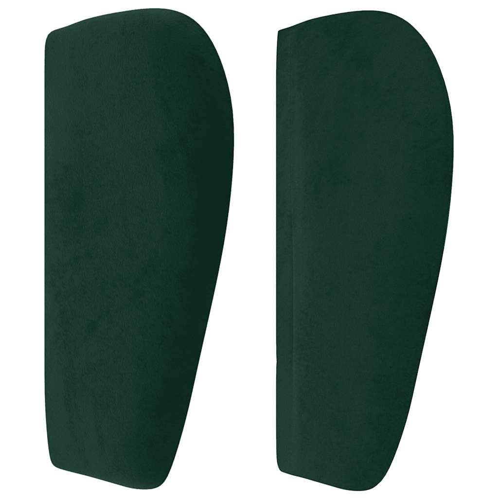 vidaXL Kopfteil mit Ohren Dunkelgrün 103x23x78/88 cm Samt