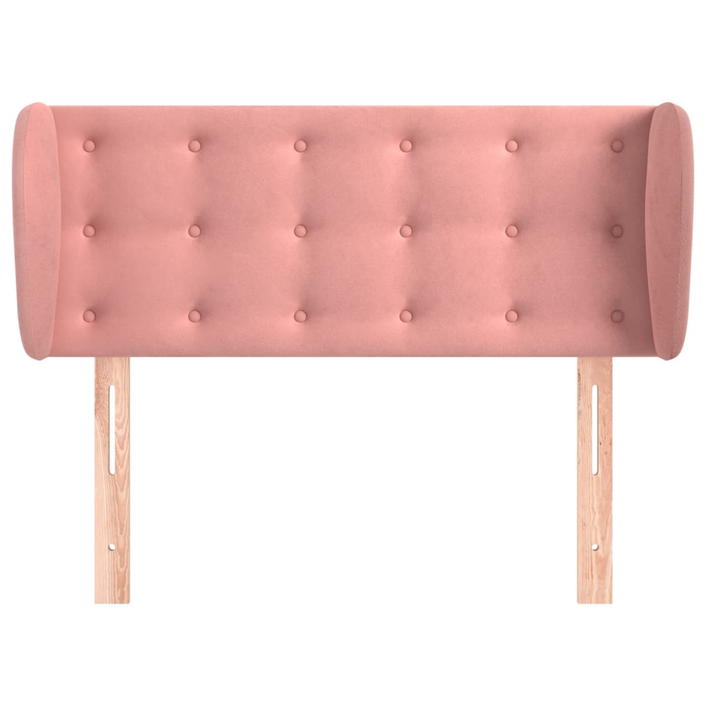 vidaXL Kopfteil mit Ohren Rosa 103x23x78/88 cm Samt