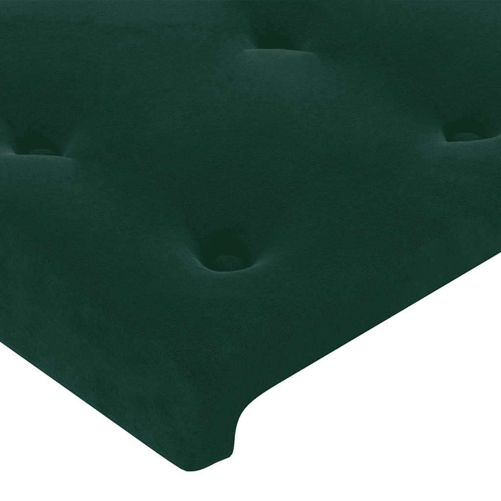 vidaXL Kopfteil mit Ohren Dunkelgrün 183x23x78/88 cm Samt