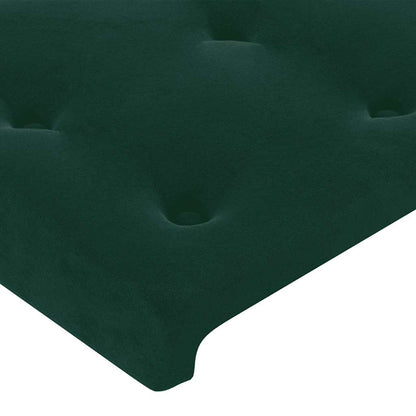 vidaXL Kopfteil mit Ohren Dunkelgrün 183x23x78/88 cm Samt