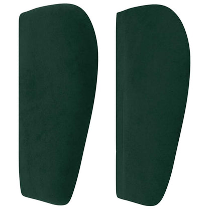 vidaXL Kopfteil mit Ohren Dunkelgrün 203x23x78/88 cm Samt