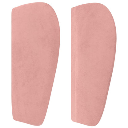 vidaXL Kopfteil mit Ohren Rosa 203x23x78/88 cm Samt