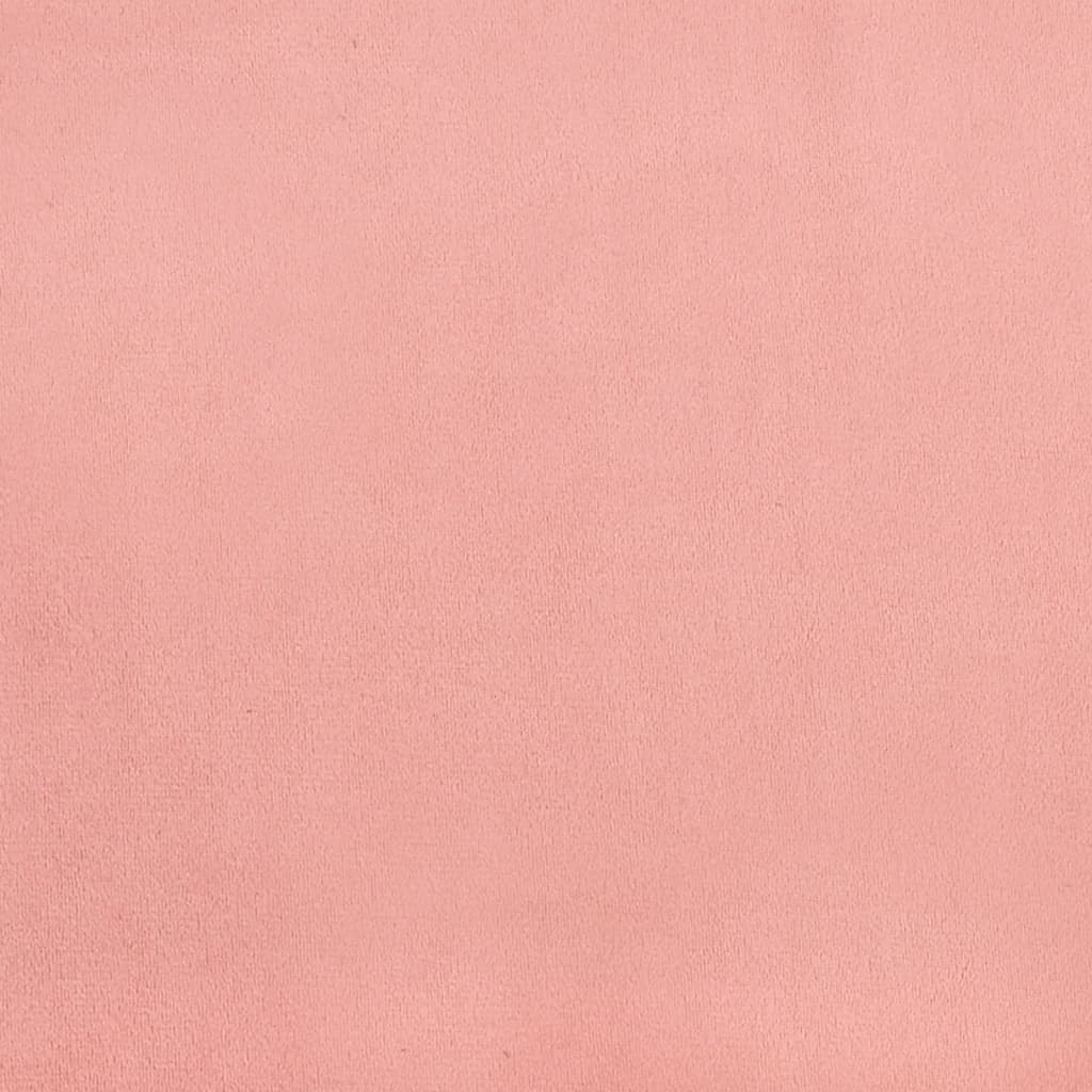 vidaXL Kopfteil mit Ohren Rosa 203x23x78/88 cm Samt