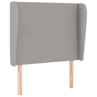 vidaXL Kopfteil mit Ohren Hellgrau 83x23x118/128 cm Stoff