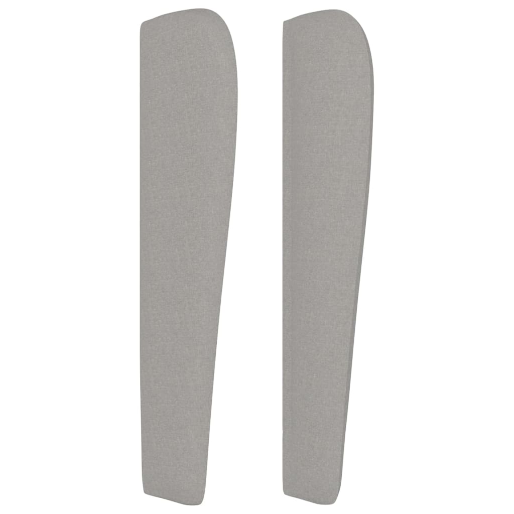 vidaXL Kopfteil mit Ohren Hellgrau 83x23x118/128 cm Stoff