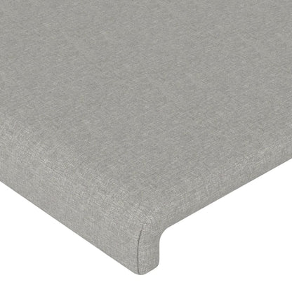 vidaXL Kopfteil mit Ohren Hellgrau 83x23x118/128 cm Stoff