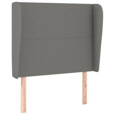 vidaXL Kopfteil mit Ohren Dunkelgrau 83x23x118/128 cm Stoff