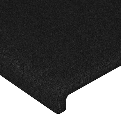 vidaXL Kopfteil mit Ohren Schwarz 83x23x118/128 cm Stoff