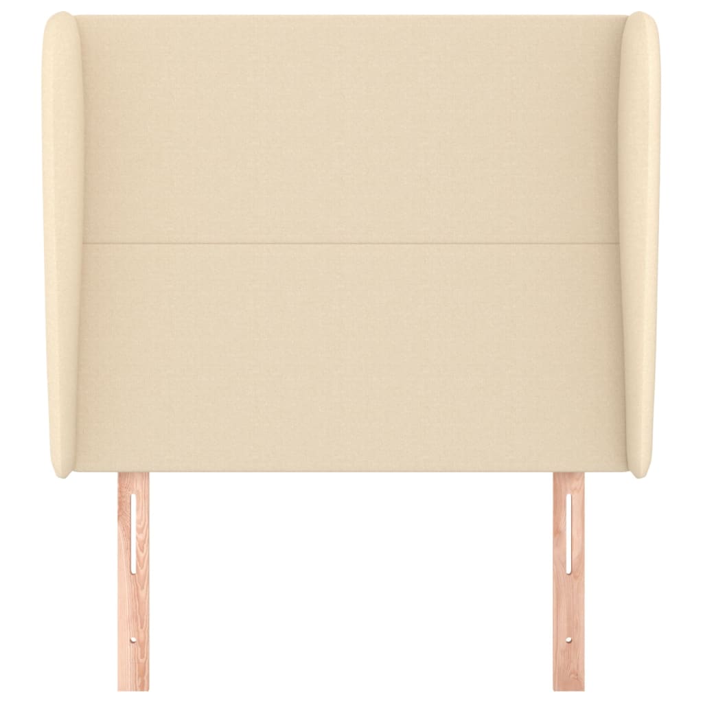 vidaXL Kopfteil mit Ohren Creme 83x23x118/128 cm Stoff