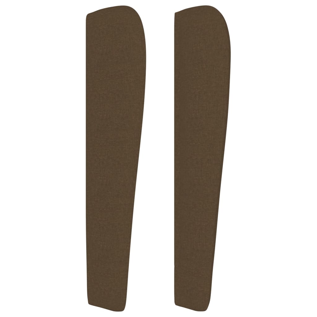 vidaXL Kopfteil mit Ohren Dunkelbraun 93x23x118/128 cm Stoff