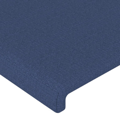 vidaXL Kopfteil mit Ohren Blau 93x23x118/128 cm Stoff