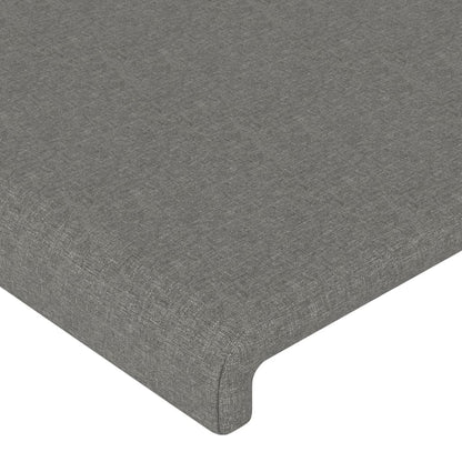 vidaXL Kopfteil mit Ohren Dunkelgrau 103x23x118/128 cm Stoff