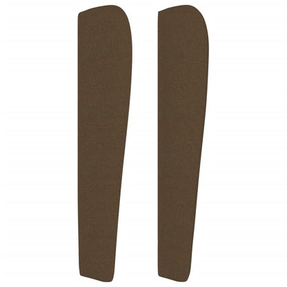 vidaXL Kopfteil mit Ohren Dunkelbraun 103x23x118/128 cm Stoff