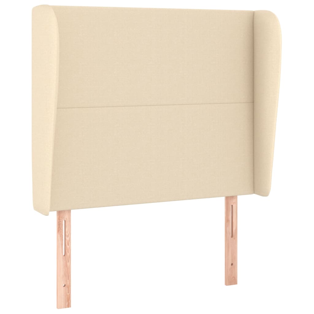 vidaXL Kopfteil mit Ohren Creme 103x23x118/128 cm Stoff