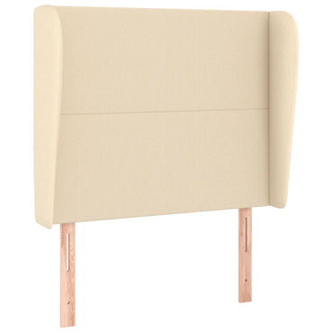 vidaXL Kopfteil mit Ohren Creme 103x23x118/128 cm Stoff