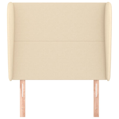 vidaXL Kopfteil mit Ohren Creme 103x23x118/128 cm Stoff