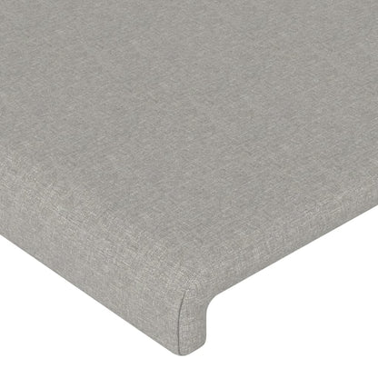 vidaXL Kopfteil mit Ohren Hellgrau 147x23x118/128 cm Stoff