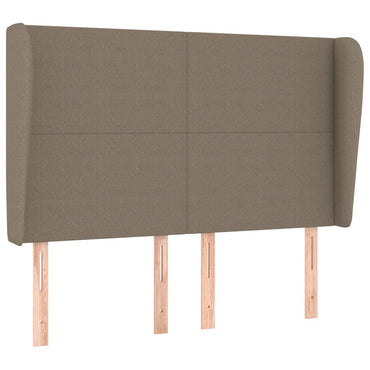 vidaXL Kopfteil mit Ohren Taupe 147x23x118/128 cm Stoff