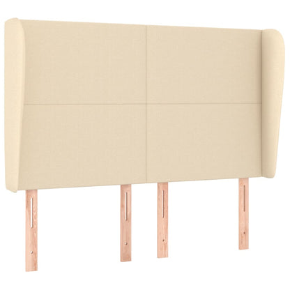 vidaXL Kopfteil mit Ohren Creme 147x23x118/128 cm Stoff