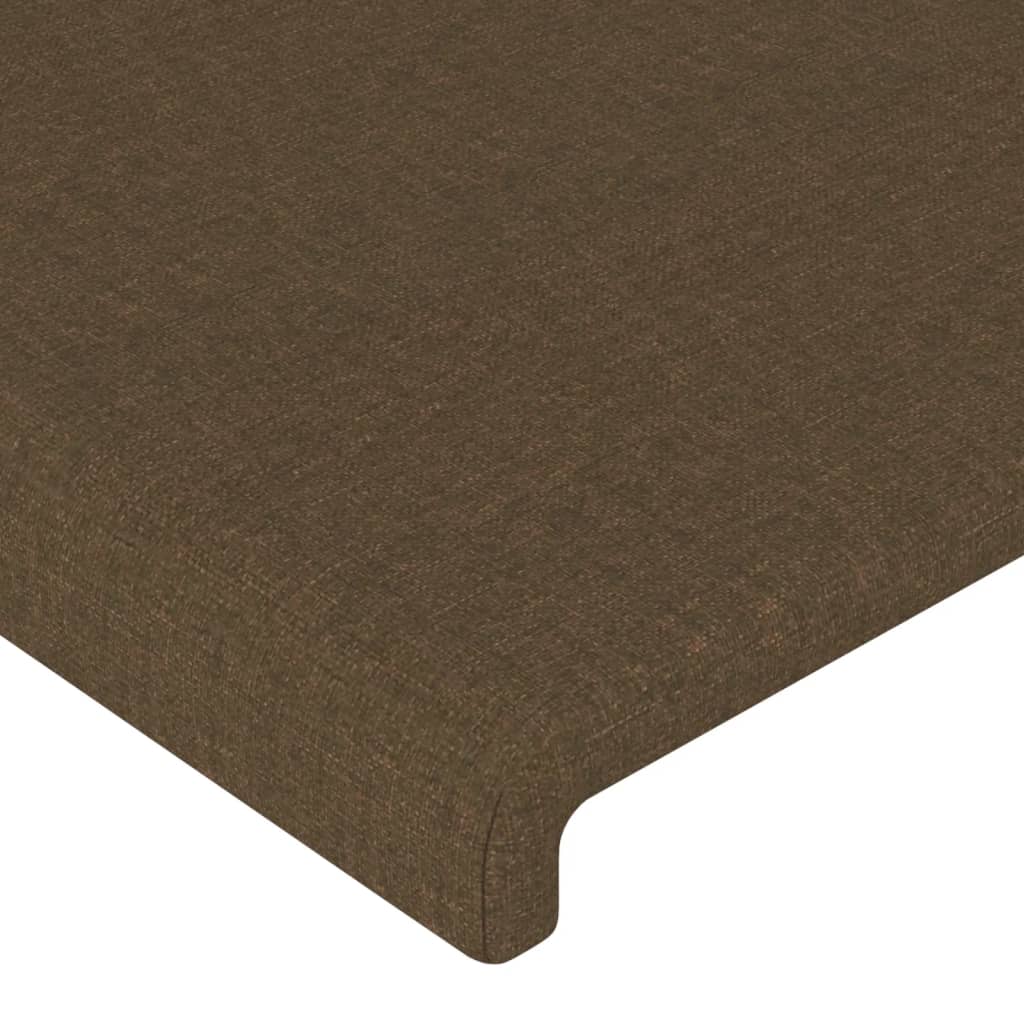 vidaXL Kopfteil mit Ohren Dunkelbraun 163x23x118/128 cm Stoff