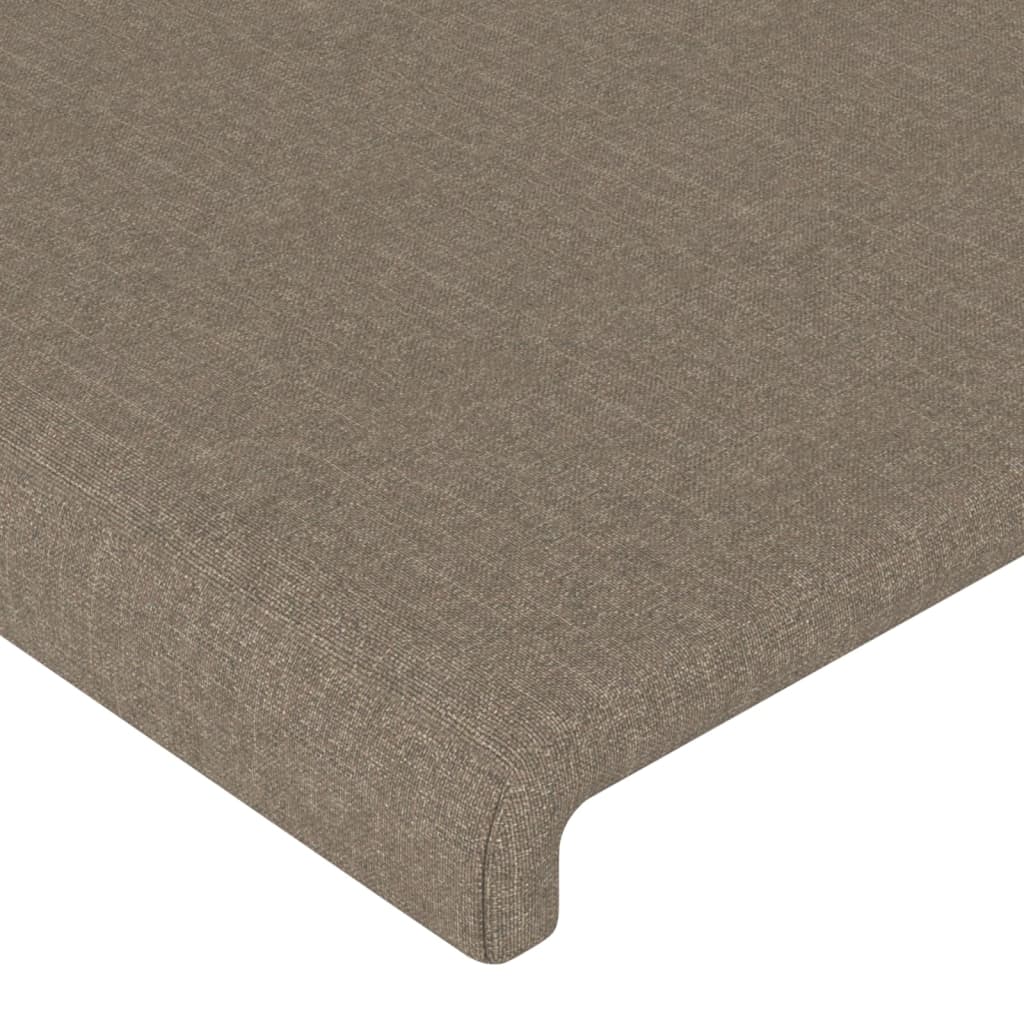 vidaXL Kopfteil mit Ohren Taupe 183x23x118/128 cm Stoff