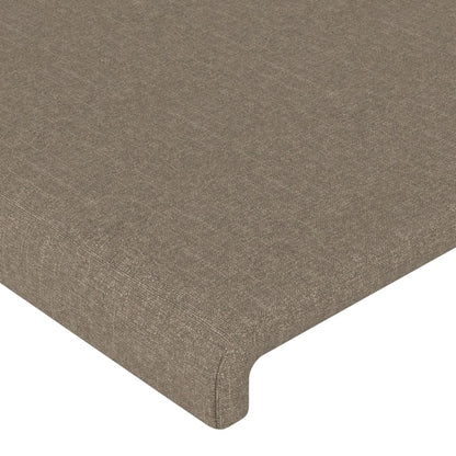 vidaXL Kopfteil mit Ohren Taupe 183x23x118/128 cm Stoff