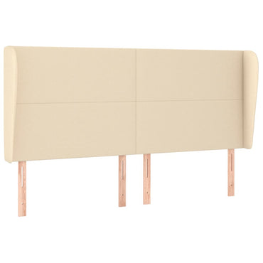 vidaXL Kopfteil mit Ohren Creme 183x23x118/128 cm Stoff