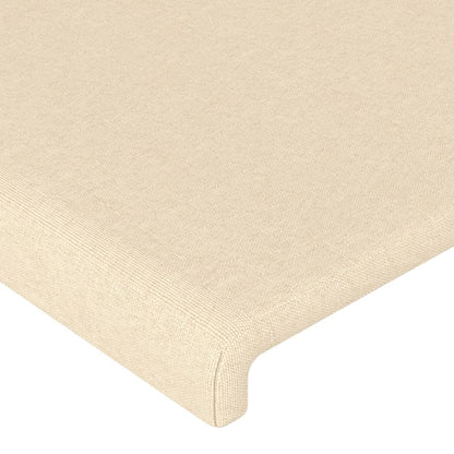 vidaXL Kopfteil mit Ohren Creme 203x23x118/128 cm Stoff