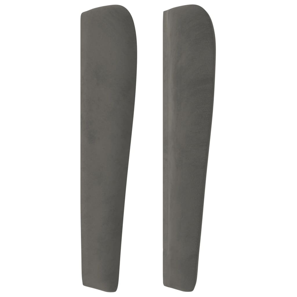 vidaXL Kopfteil mit Ohren Dunkelgrau 83x23x118/128 cm Samt