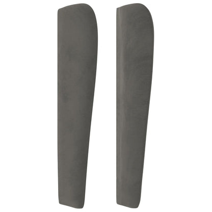 vidaXL Kopfteil mit Ohren Dunkelgrau 83x23x118/128 cm Samt