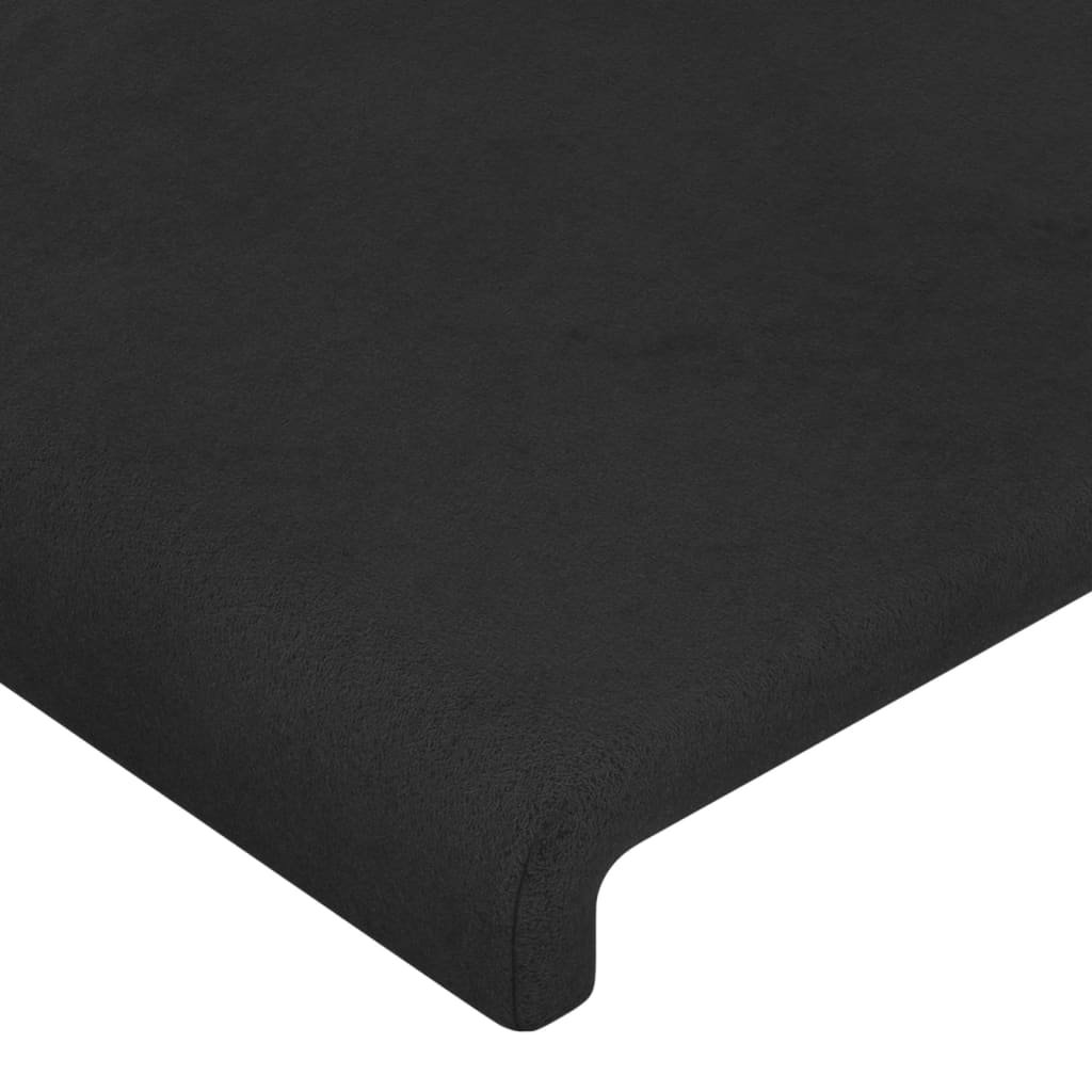 vidaXL Kopfteil mit Ohren Schwarz 83x23x118/128 cm Samt