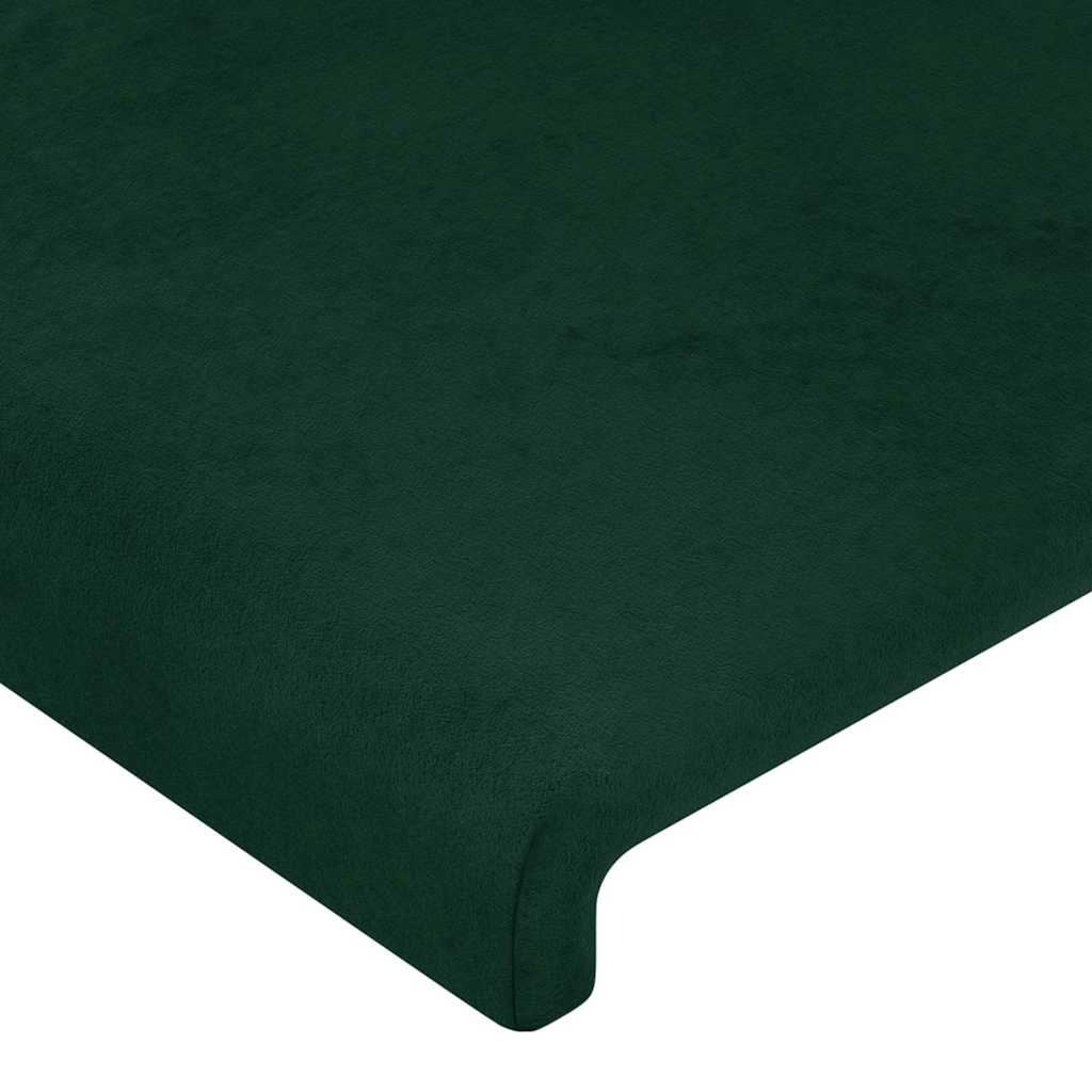 vidaXL Kopfteil mit Ohren Dunkelgrün 83x23x118/128 cm Samt