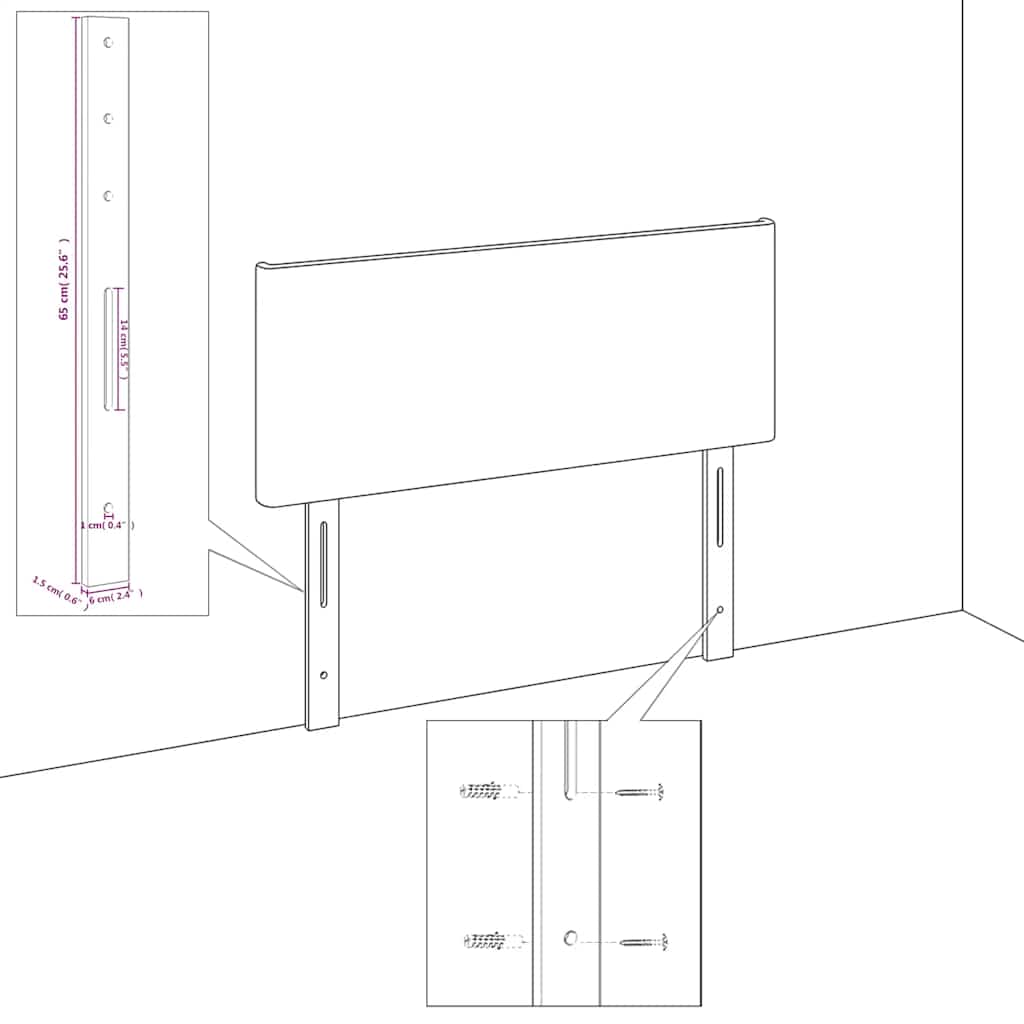 vidaXL Kopfteil mit Ohren Dunkelgrün 83x23x118/128 cm Samt