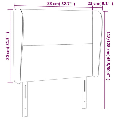 vidaXL Kopfteil mit Ohren Dunkelgrün 83x23x118/128 cm Samt