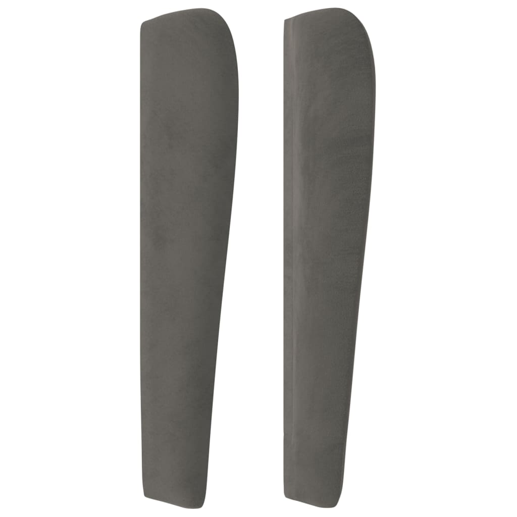 vidaXL Kopfteil mit Ohren Dunkelgrau 93x23x118/128 cm Samt