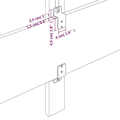 vidaXL Kopfteil mit Ohren Hellgrau 103x23x118/128 cm Samt