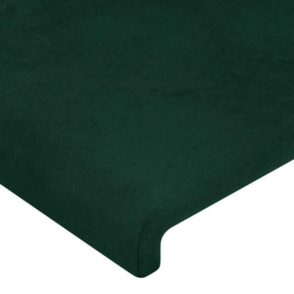 vidaXL Kopfteil mit Ohren Dunkelgrün 163x23x118/128 cm Samt