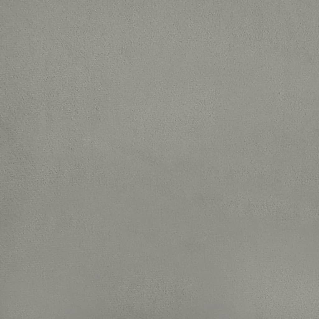 vidaXL Kopfteil mit Ohren Hellgrau 183x23x118/128 cm Samt